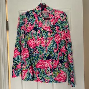 Lilly Pulitzer flamingo popover